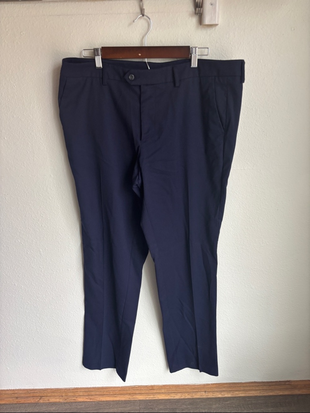 MIZZEN + MAIN Mens Navy Blue Dress Pants 36 Waist